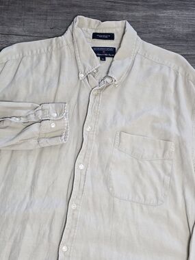 Hathaway Sport Men's Silk Blend Preformance Button-down Longsleeve Shirt Sz Lg